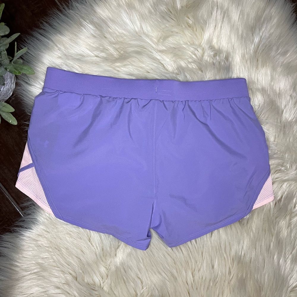 Under Armour Fly by lavender/pink athletic shorts girls XL - Picture 4 of 6